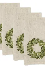 Festive Wreath Embroidered Napkin