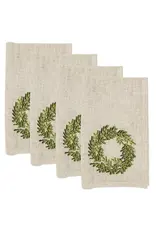 Festive Wreath Embroidered Napkin
