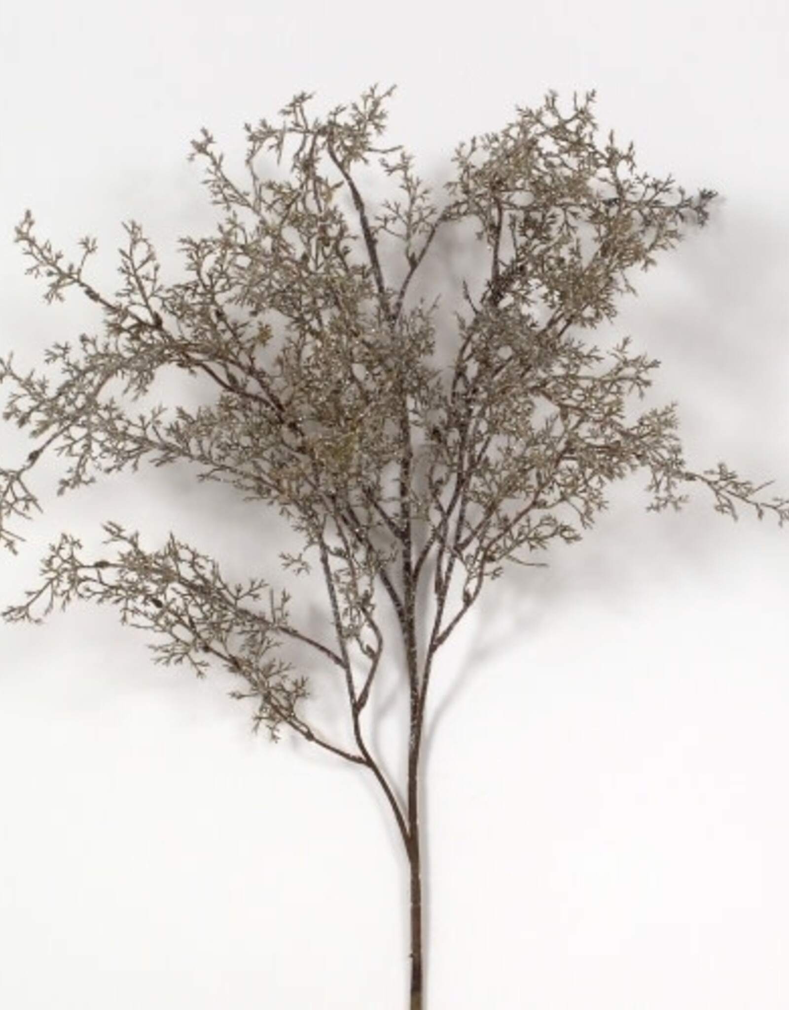 Brown 39"H Glittered/Snowed Wild Heather Spray