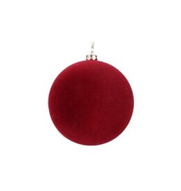 Wine 100mm Flocked Ornament, 4 pack