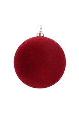 Wine 100mm Flocked Ornament, 4 pack