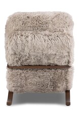 Tobin Chair Taupe in Mongolian Fur