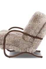 Tobin Chair Taupe in Mongolian Fur