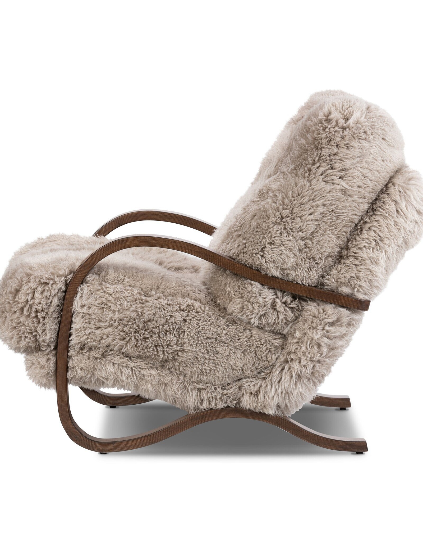 Tobin Chair Taupe in Mongolian Fur