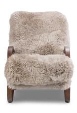 Tobin Chair Taupe in Mongolian Fur