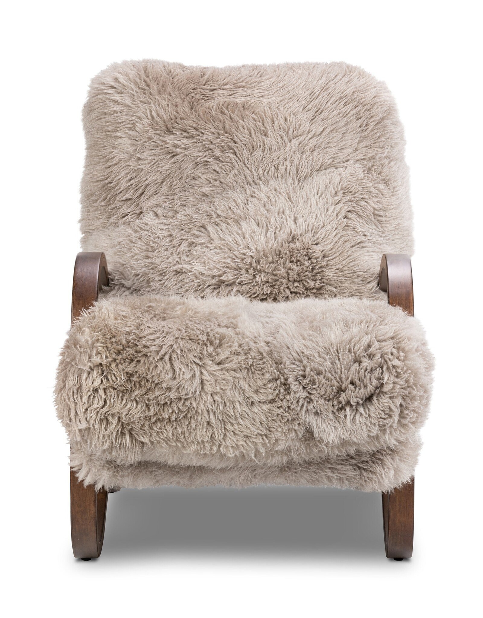 Tobin Chair Taupe in Mongolian Fur