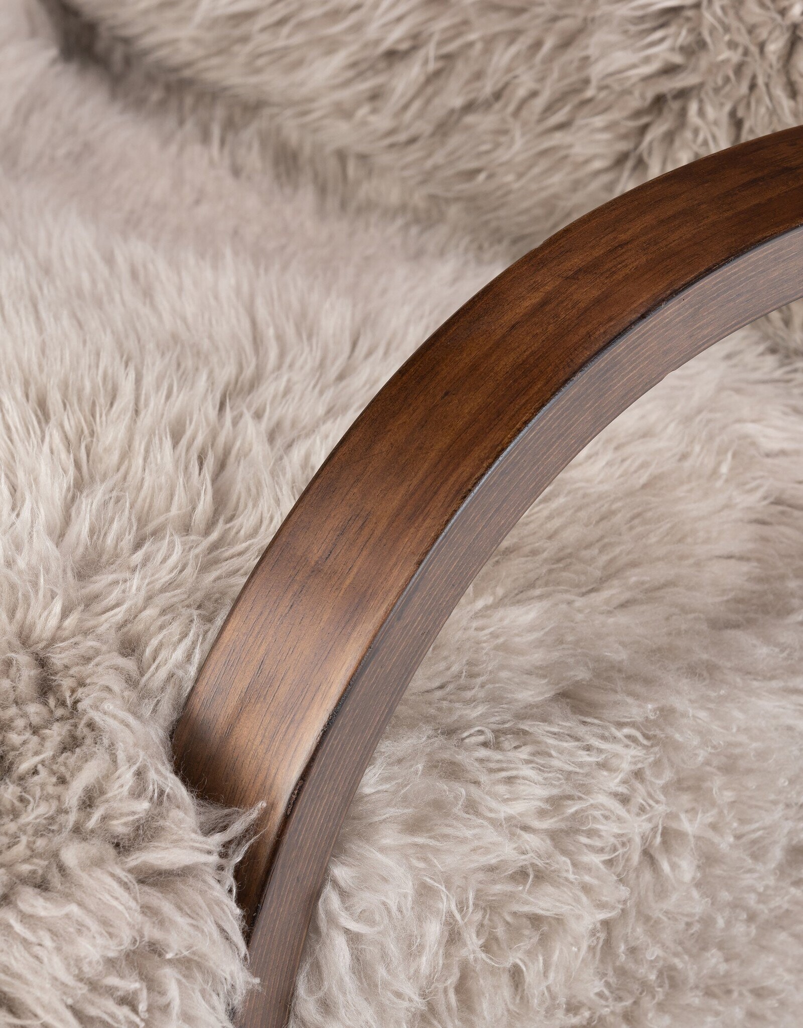 Tobin Chair Taupe in Mongolian Fur
