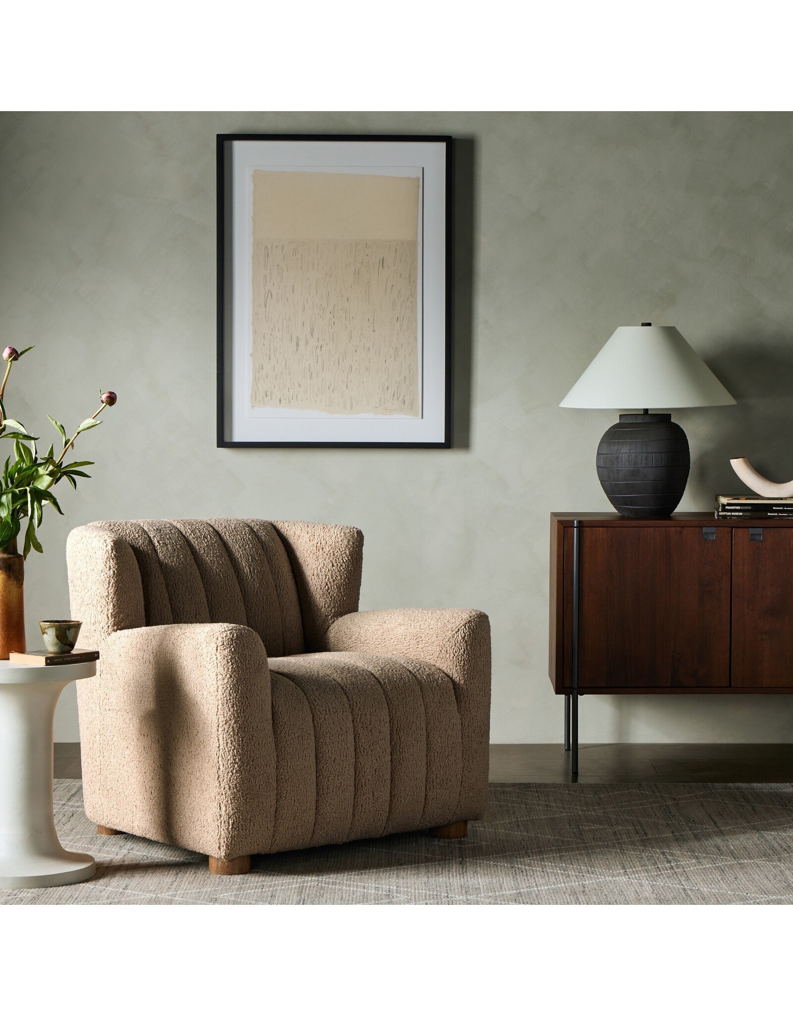 Elora Chair in Sheepskin Camel