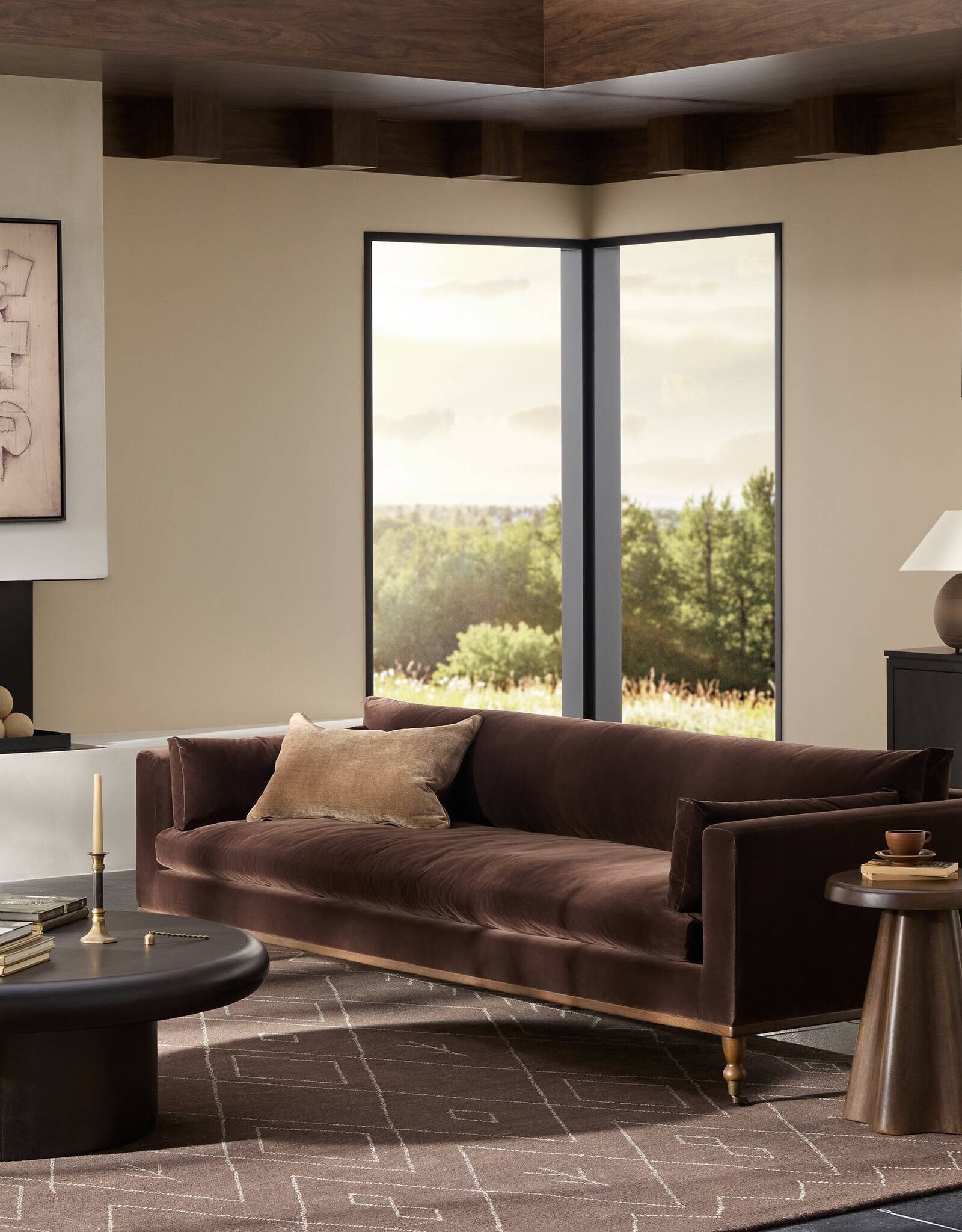 Harlin Sofa-96" in Surrey Cocoa
