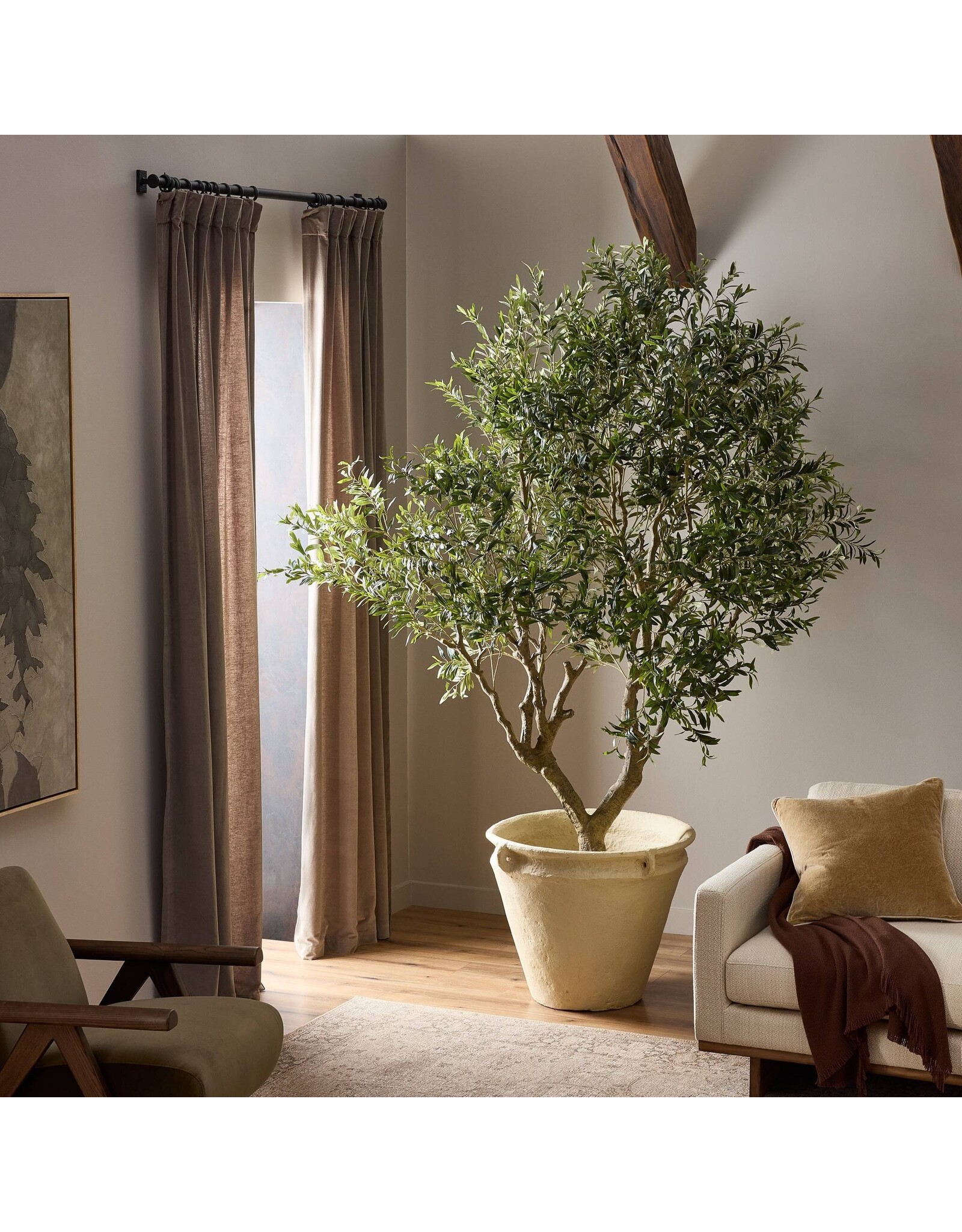 Faux Olive Tree Wide
