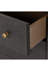 Fiona 6 Drawer Dresser in Black Raffia