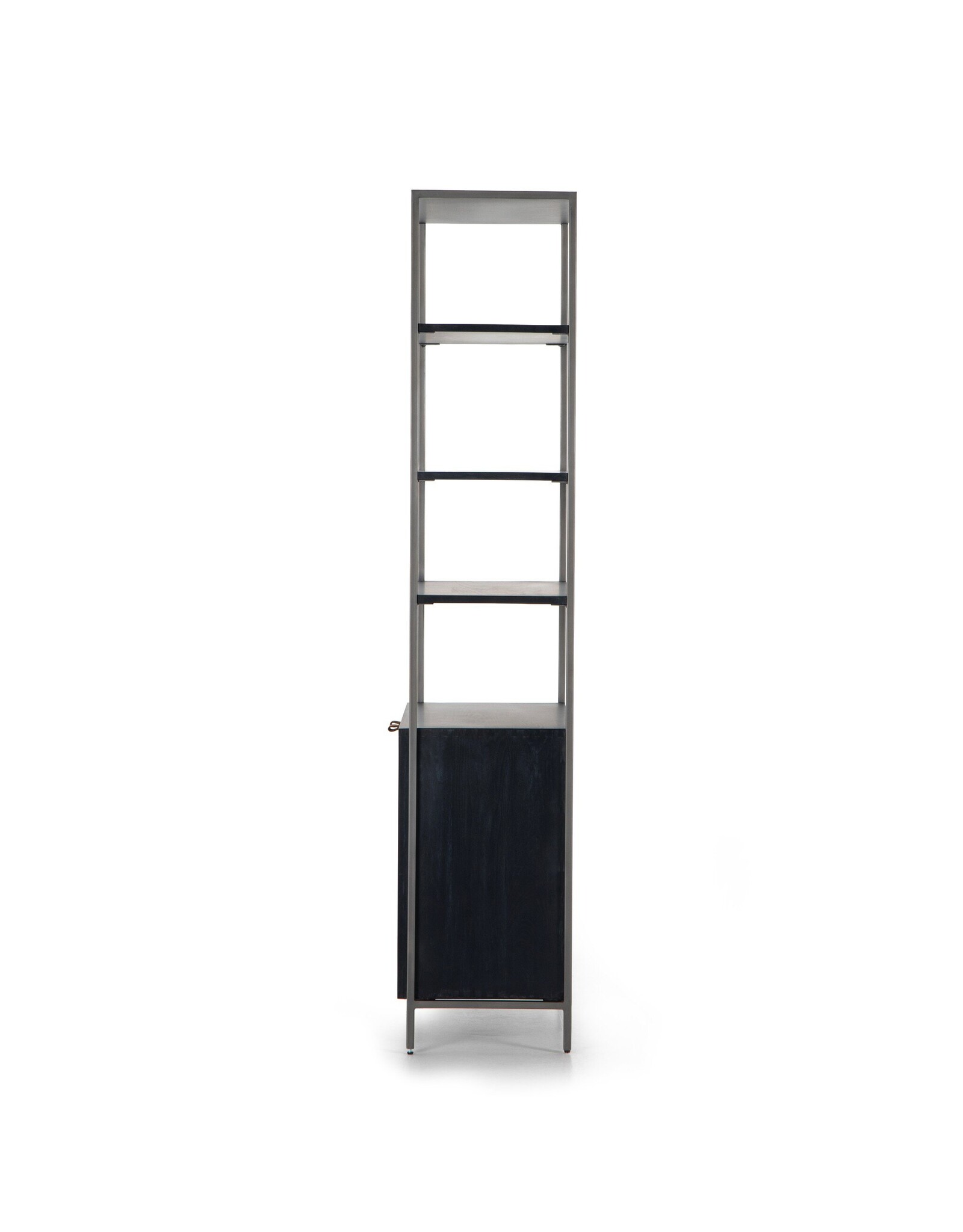 Trey Modular Wide Bookcase in Black Wash Poplar