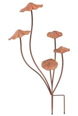 Brown 28"H Metal Mushroom Stake × 5