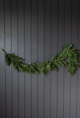 White Plum Berry Norfolk Cypress Real Touch Garland - 6 ft