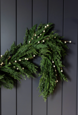 White Plum Berry Norfolk Cypress Real Touch Garland - 6 ft