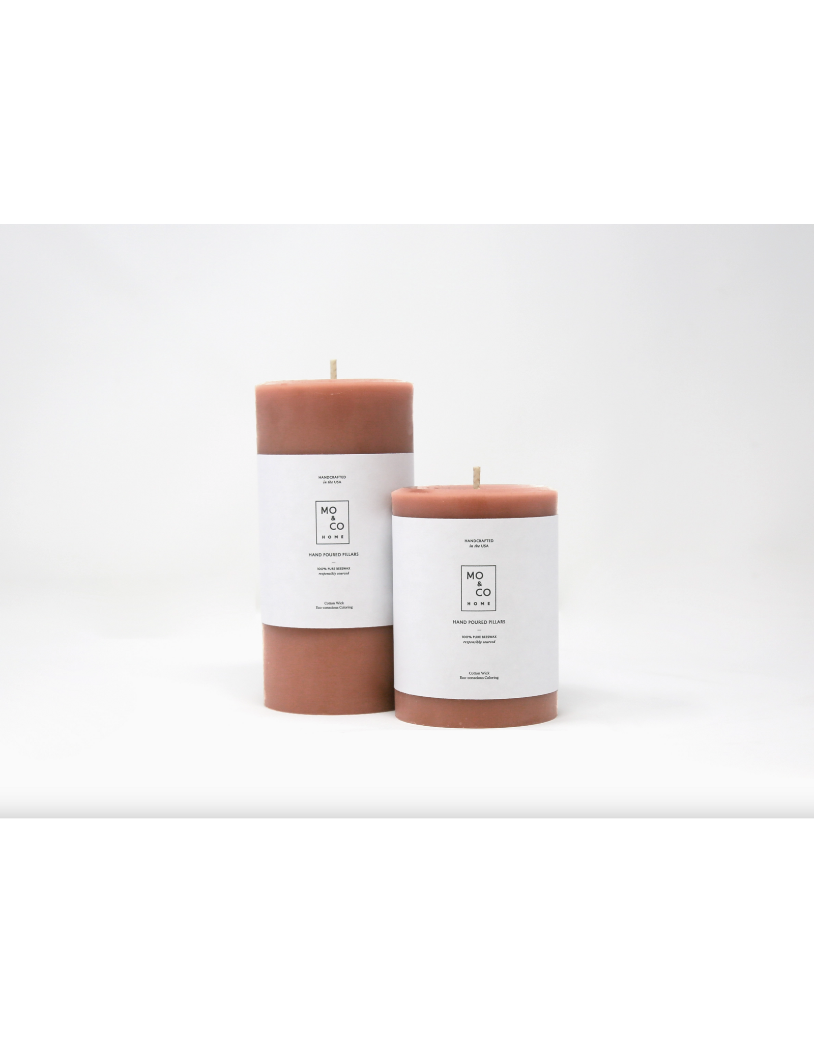 TerraCotta 100% Beeswax Pillar Candle 3x6
