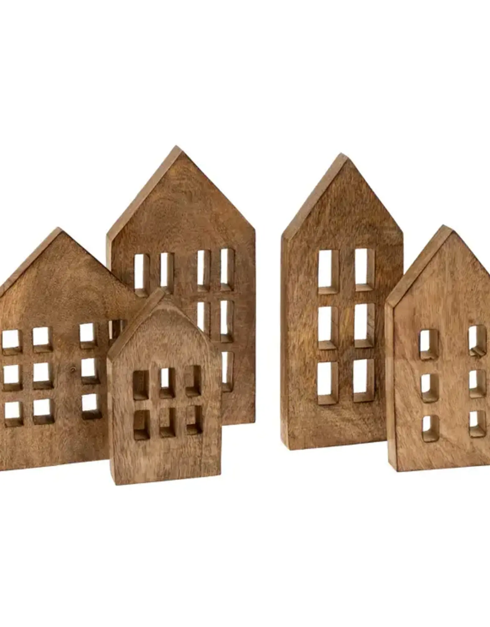 Wooden Winter House, Set of 5