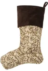 Ashwin Block Print Velvet Stocking