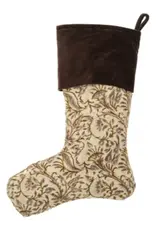 Ashwin Block Print Velvet Stocking