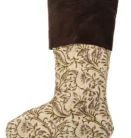 Ashwin Block Print Velvet Stocking