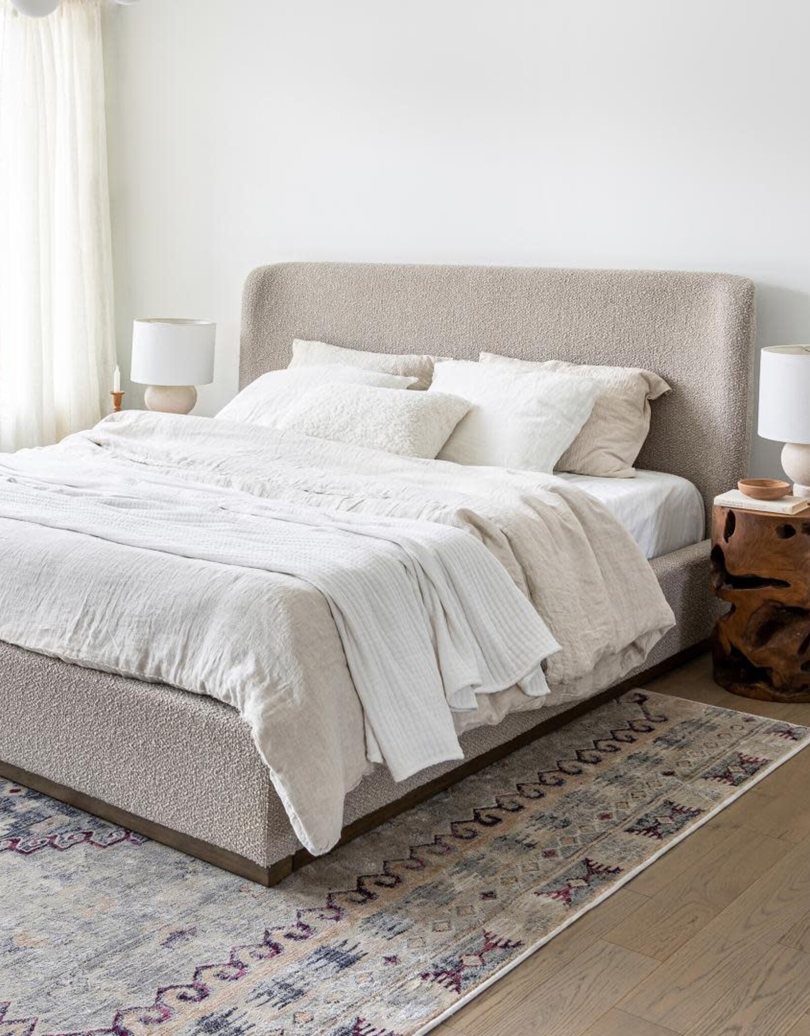 Faye King Bed Short - Truffle