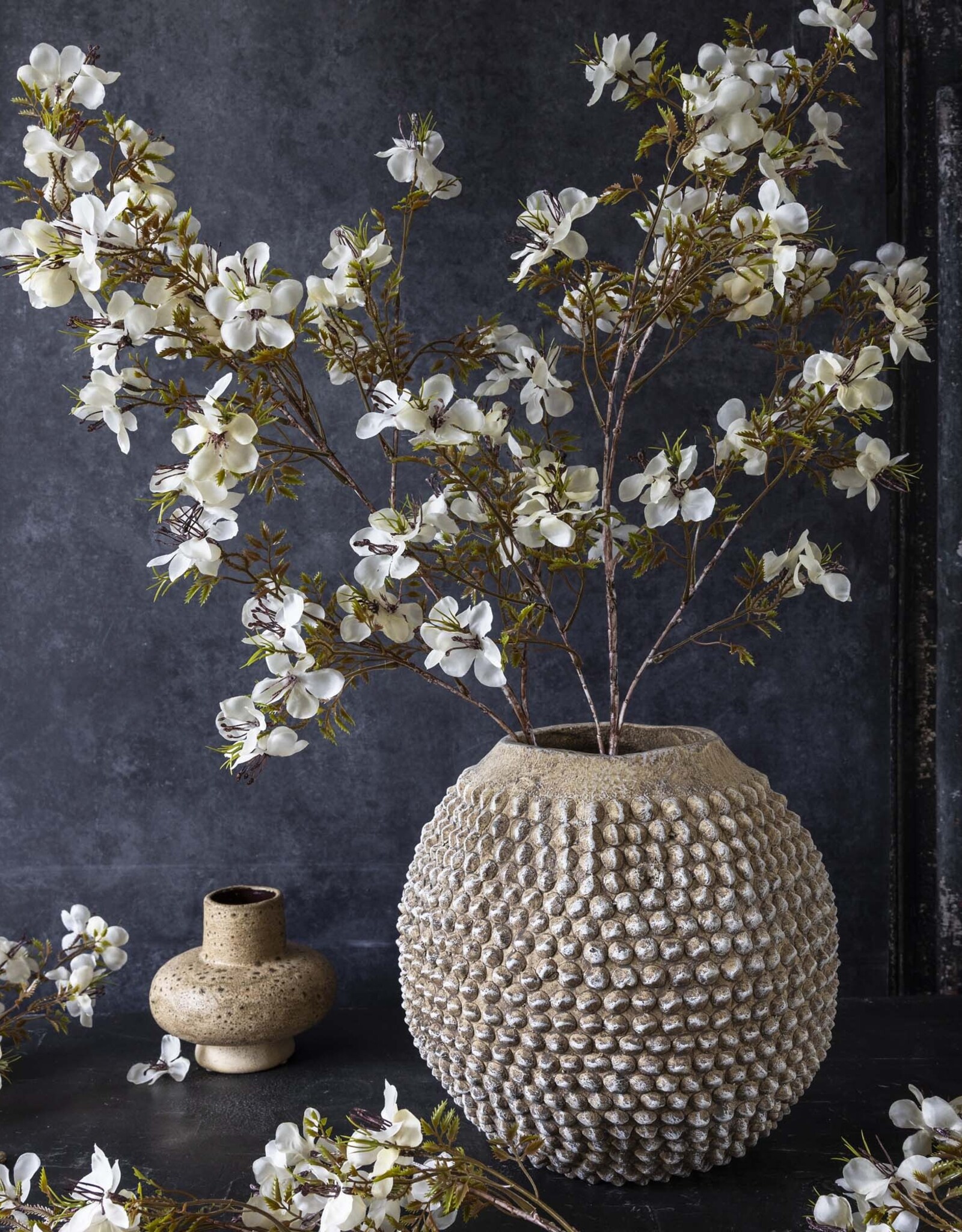 Artificial Prunus Blosson, Cream