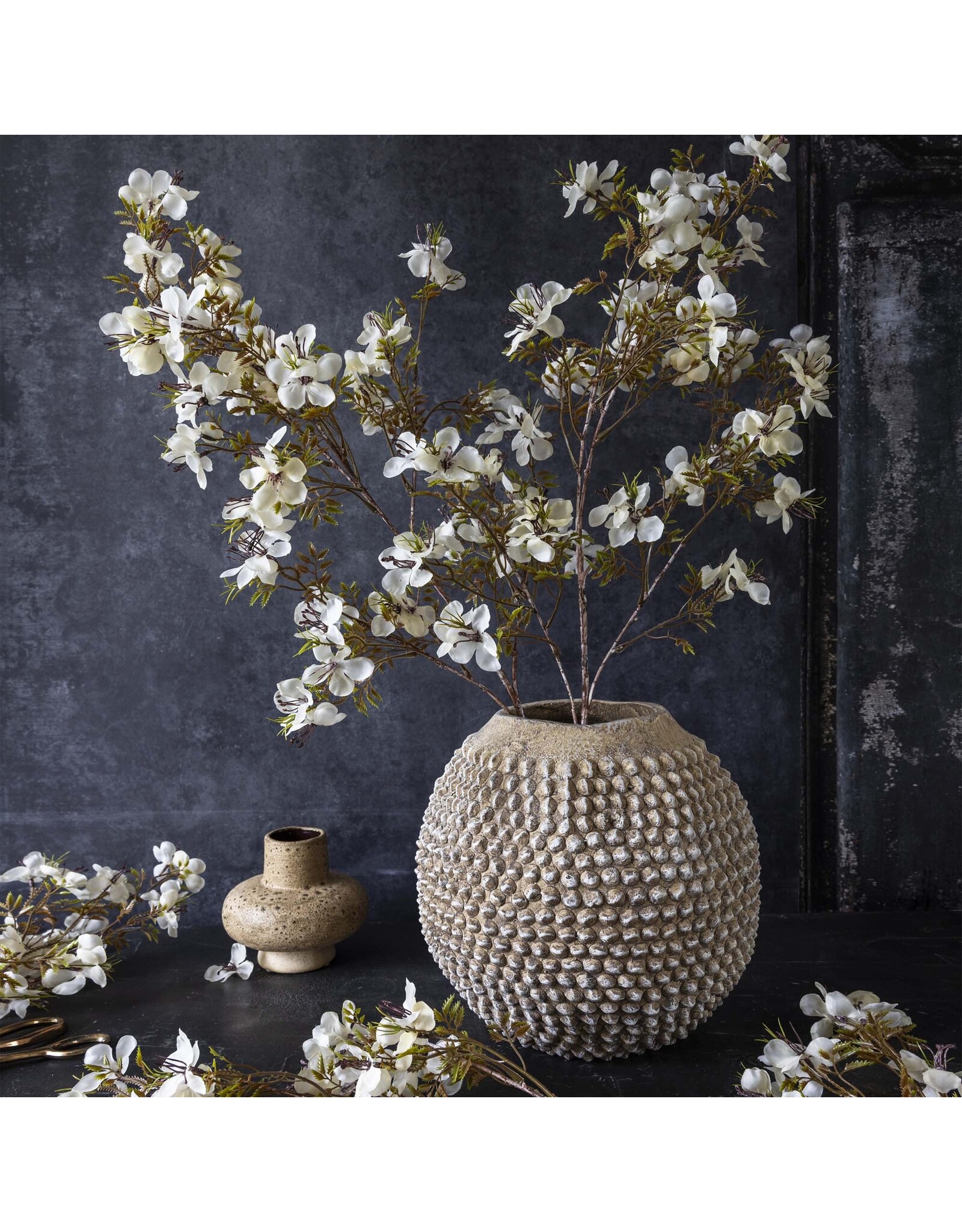 Artificial Prunus Blosson, Cream