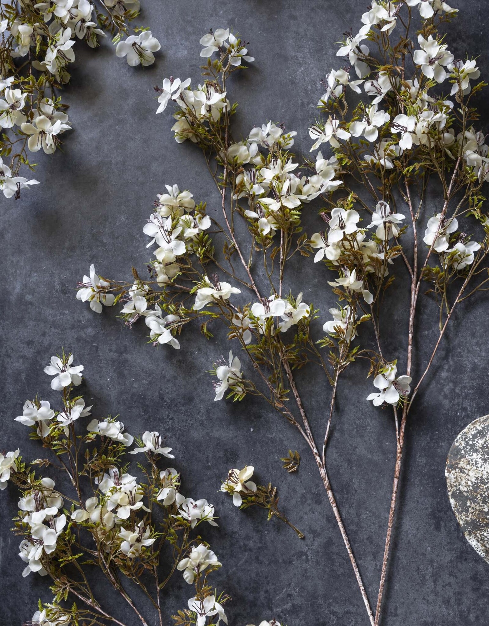 Artificial Prunus Blosson, Cream