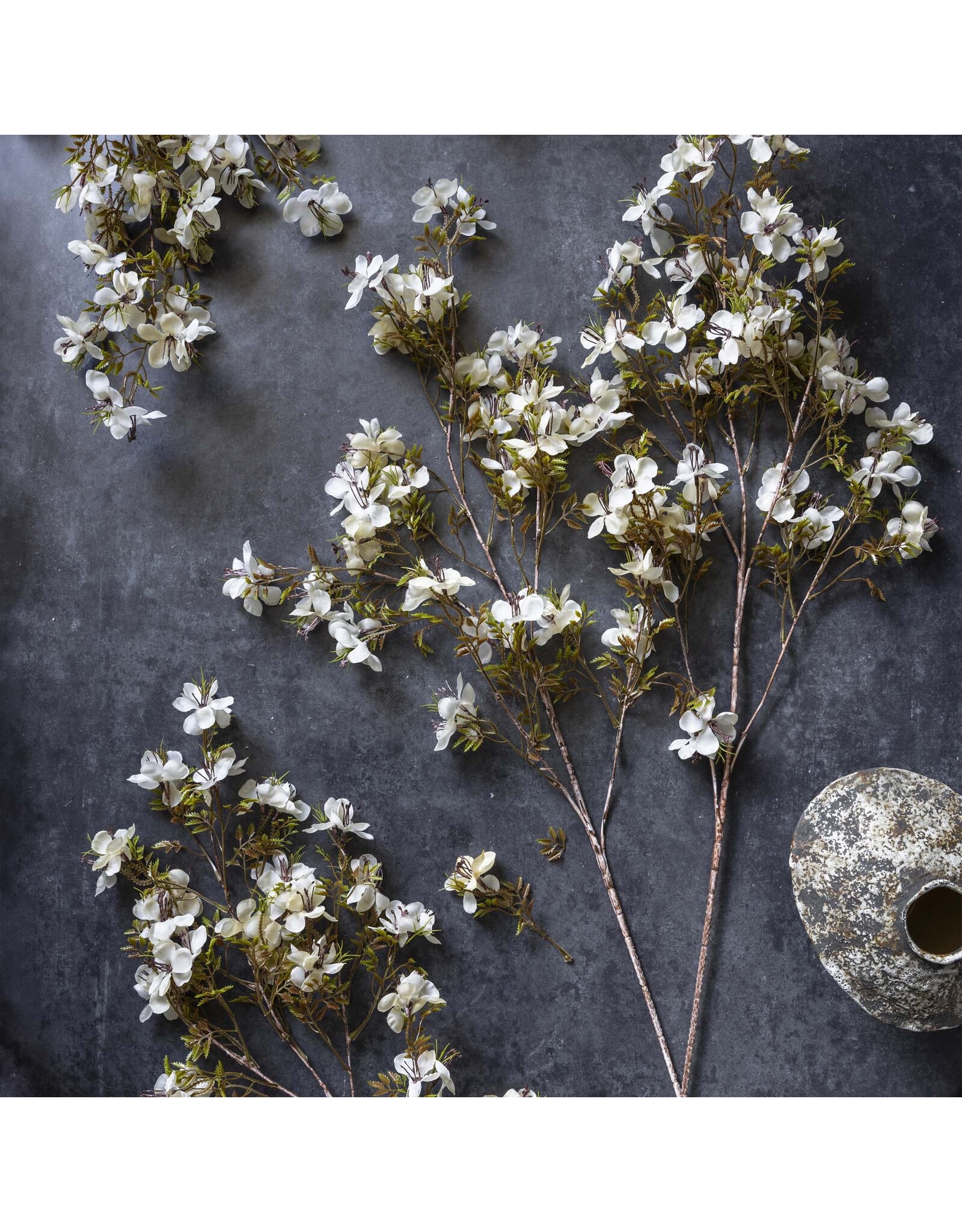 Artificial Prunus Blosson, Cream