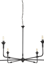 Gabriel Large Matte Black Chandelier