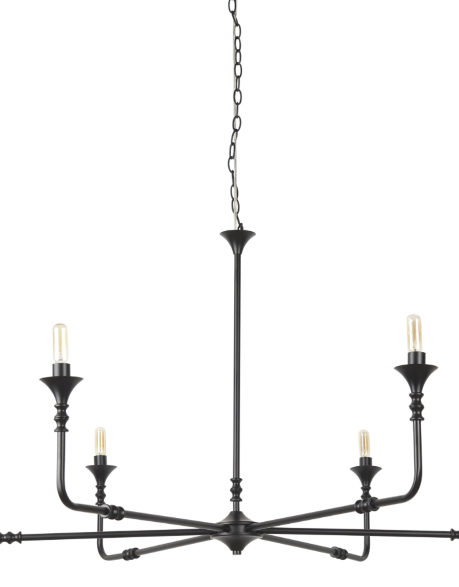Gabriel Large Matte Black Chandelier