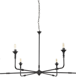 Gabriel Large Matte Black Chandelier