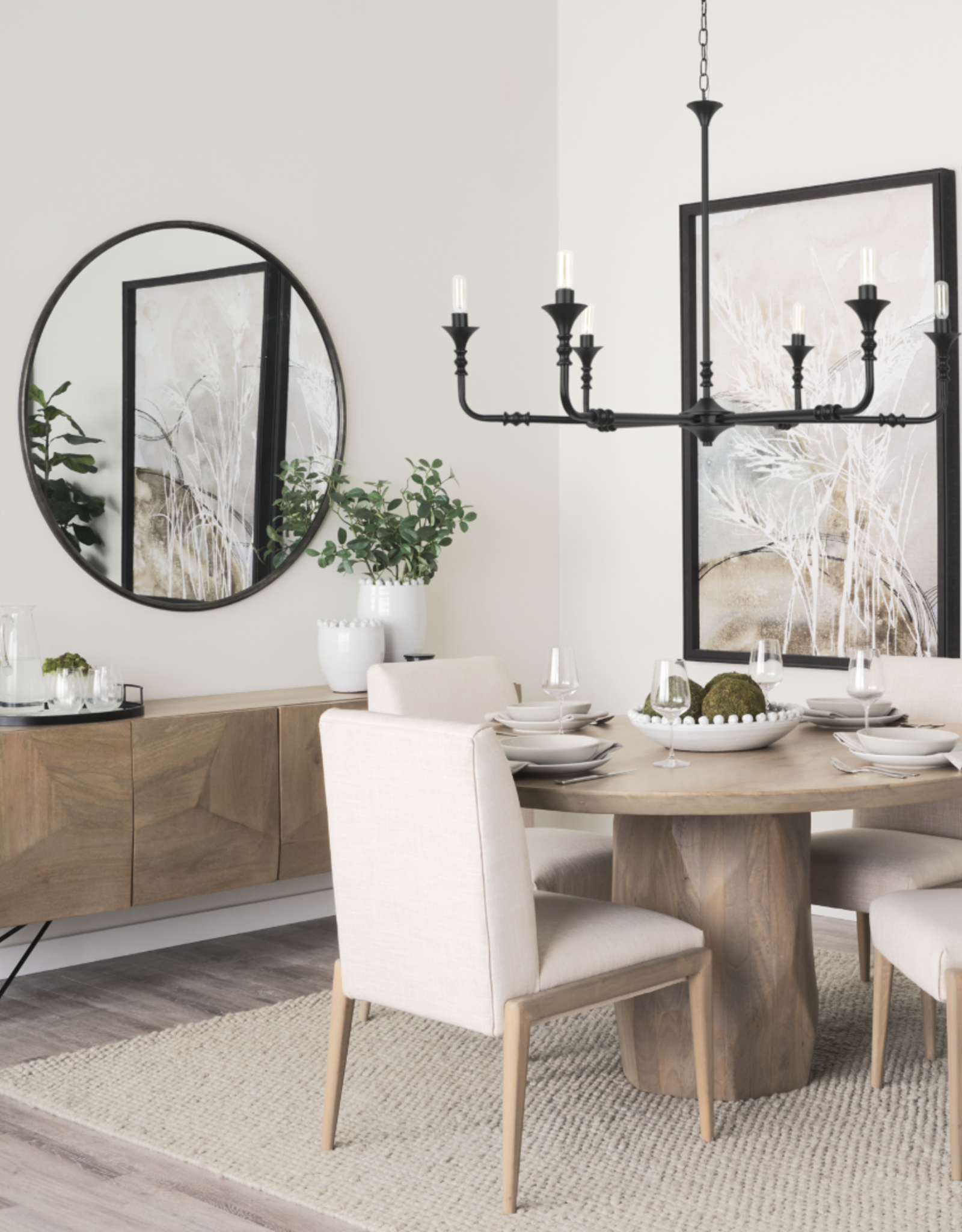 Gabriel Large Matte Black Chandelier