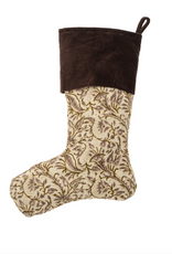 Ashwin Block Print Velvet Stocking