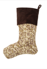 Ashwin Block Print Velvet Stocking