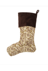 Ashwin Block Print Velvet Stocking