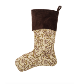 Ashwin Block Print Velvet Stocking