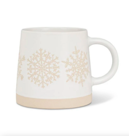 Wide Base Mug with Snowflake