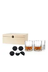Whiskey Glasses and Ice Sphere Molds Gift Box Set of 8