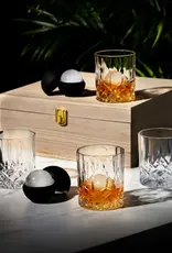Whiskey Glasses and Ice Sphere Molds Gift Box Set of 8