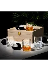 Whiskey Glasses and Ice Sphere Molds Gift Box Set of 8