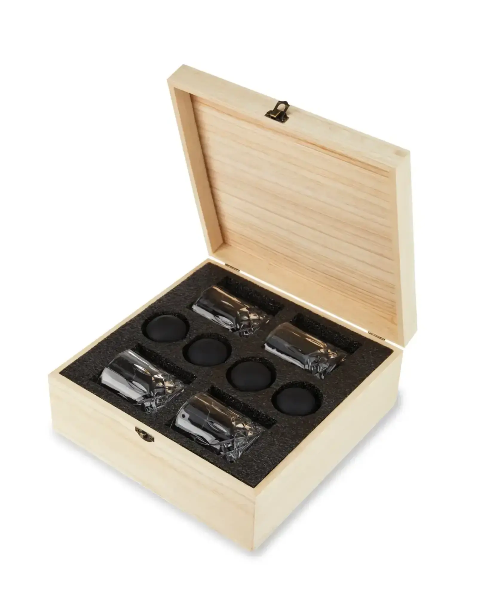 Whiskey Glasses and Ice Sphere Molds Gift Box Set of 8