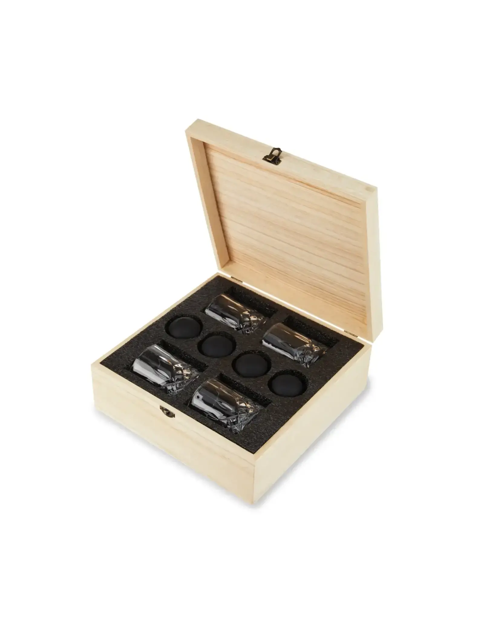 Whiskey Glasses and Ice Sphere Molds Gift Box Set of 8