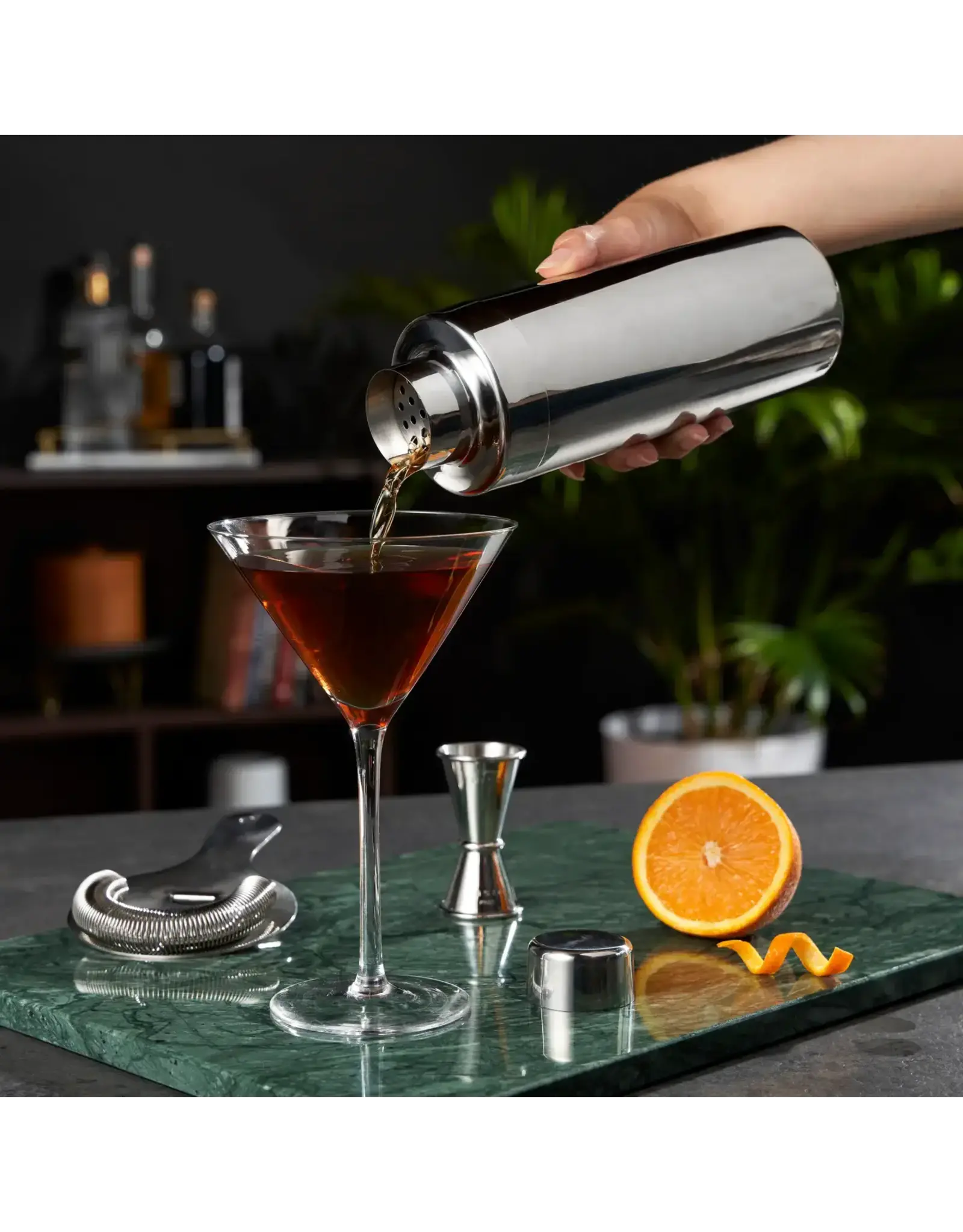 Harrison Element Polished Stainless Steel Cocktail Shaker