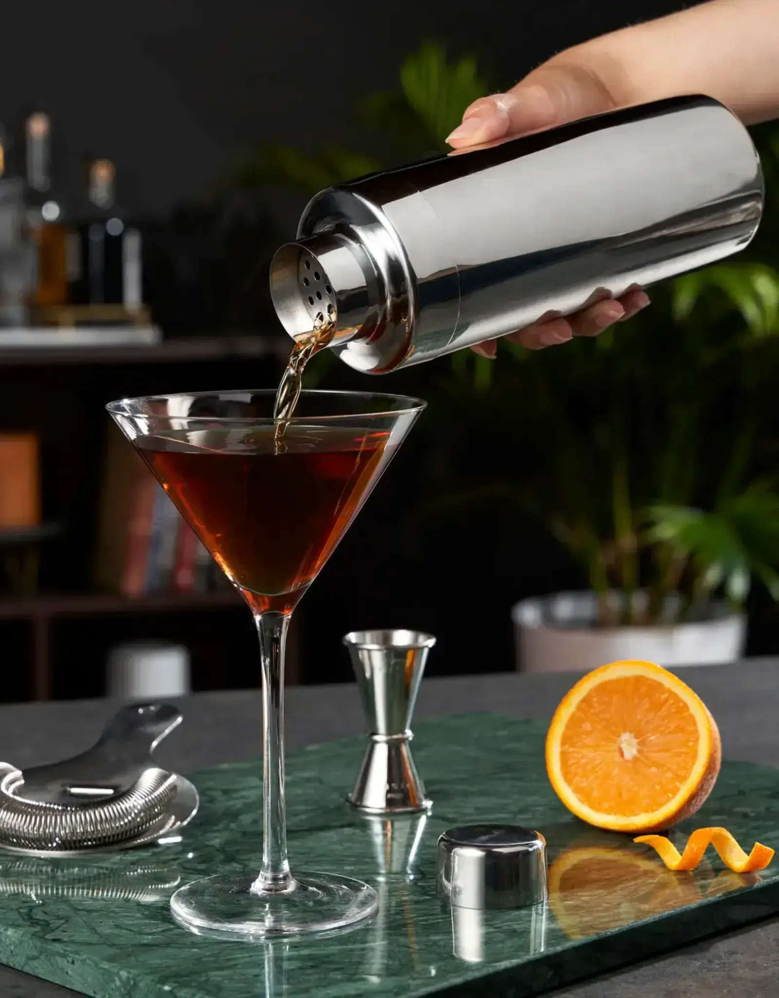 Harrison Element Polished Stainless Steel Cocktail Shaker