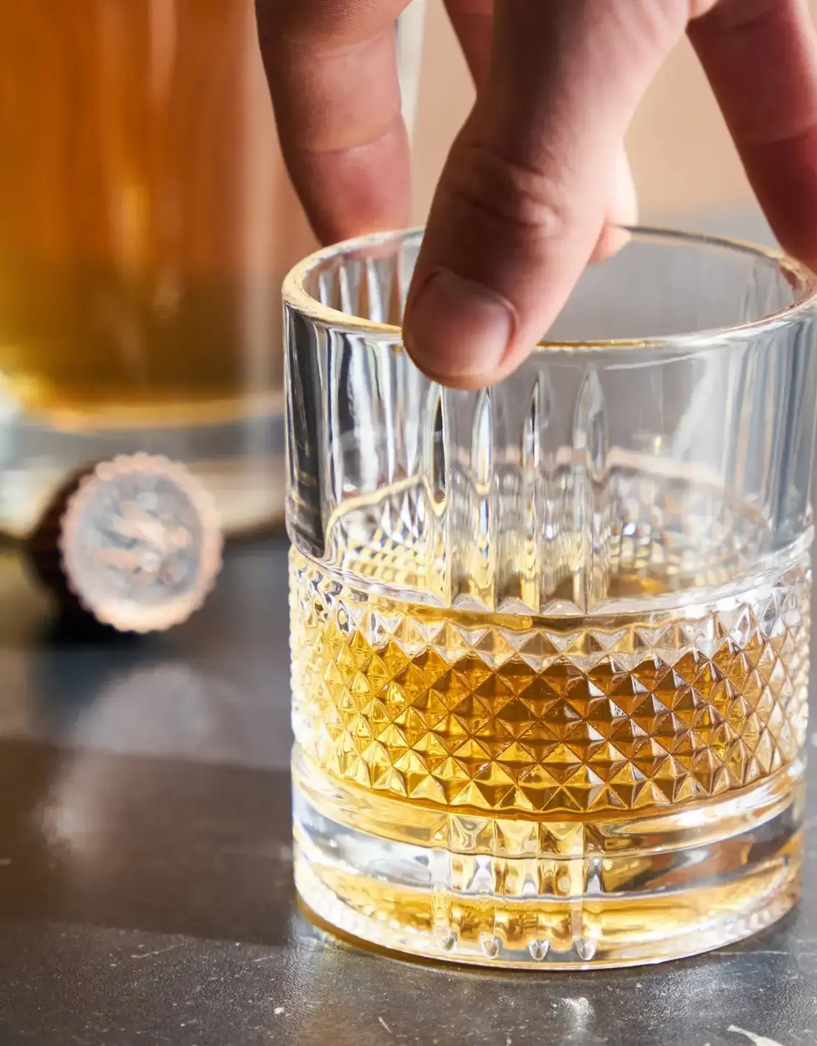Revolve Crystal Spinning Scotch Rocks Glass