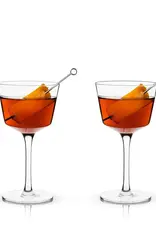 Raye™ Angled Crystal Nick and Nora Glass