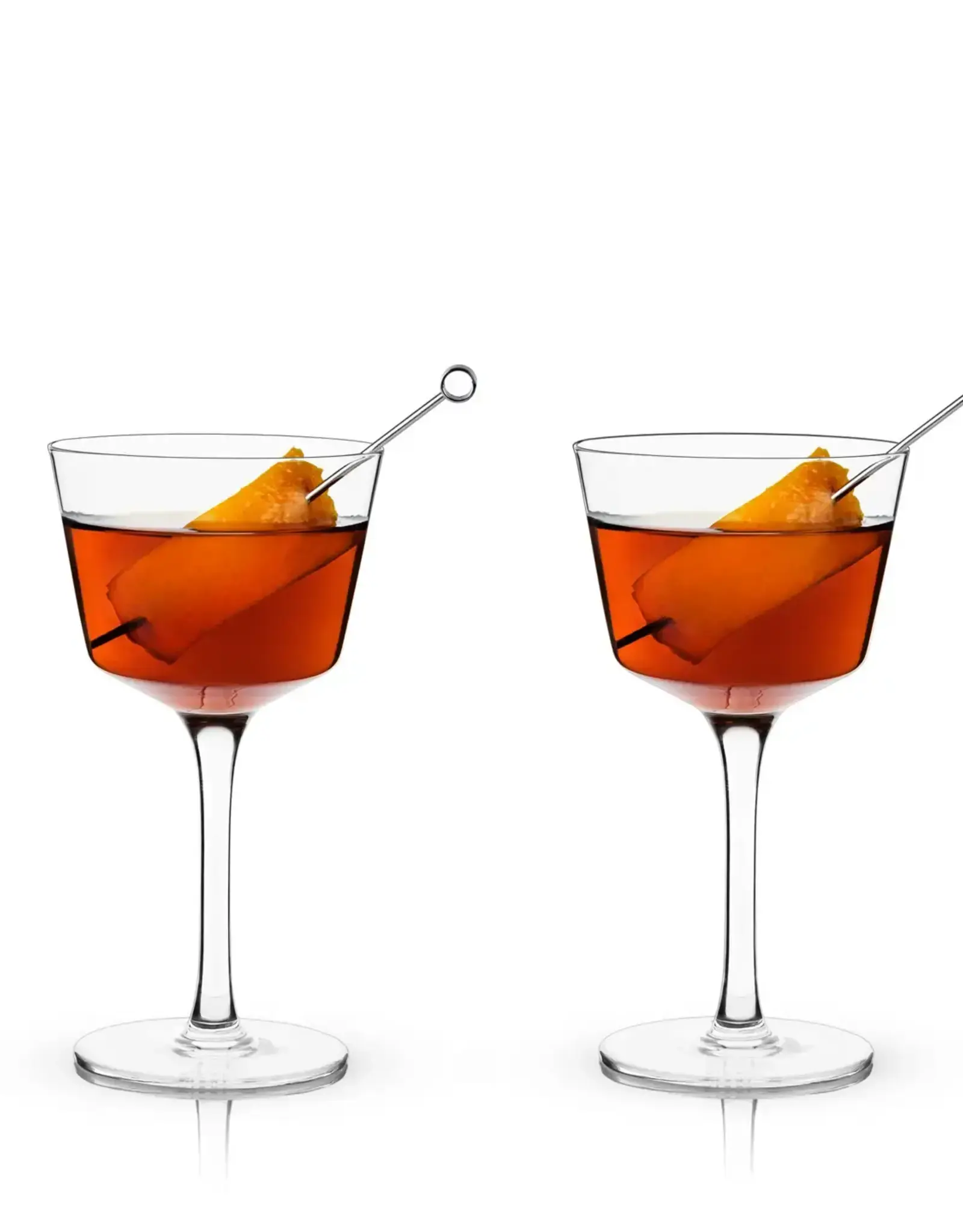 Raye™ Angled Crystal Nick and Nora Glass