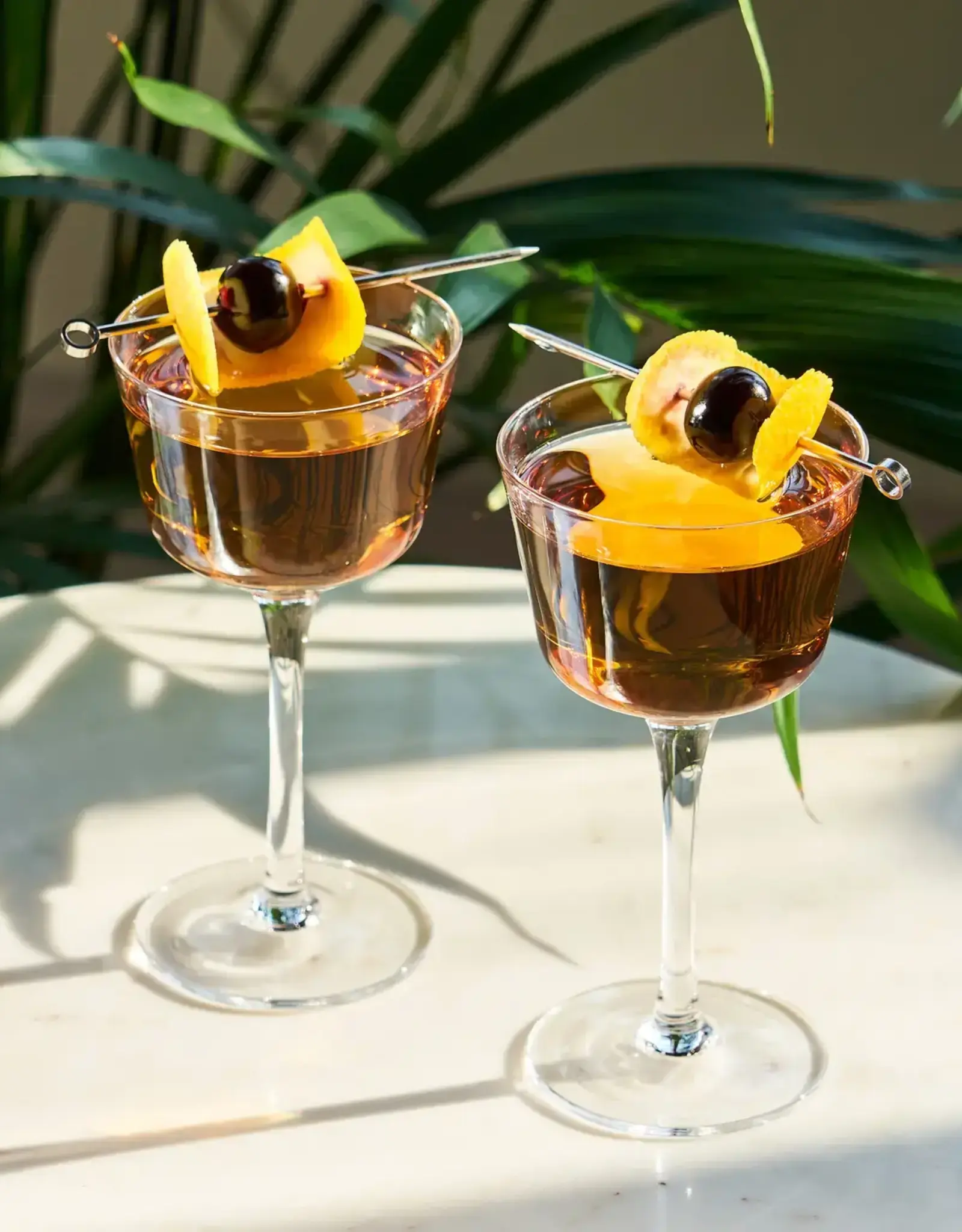 Raye™ Angled Crystal Nick and Nora Glass