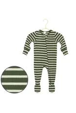 Tyler Ribbed Zipper Footie